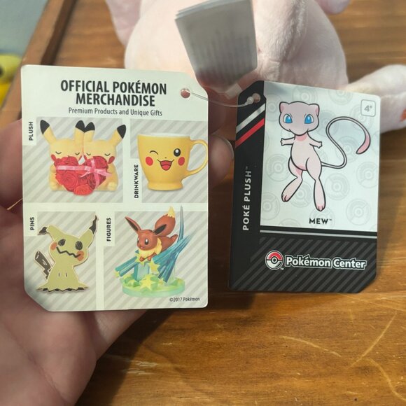 NWT Pokemon Center 2016 Mew 7" Plush Stuffed Toy - Picture 4 of 8